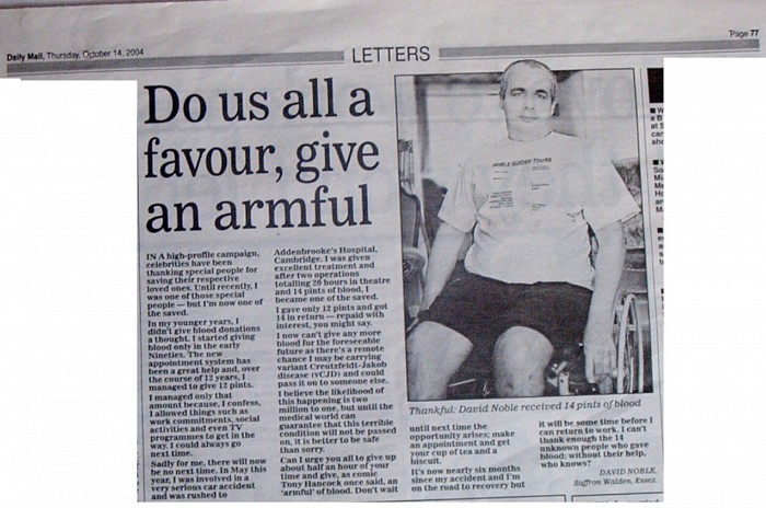 Daily Mail 14th October 2004