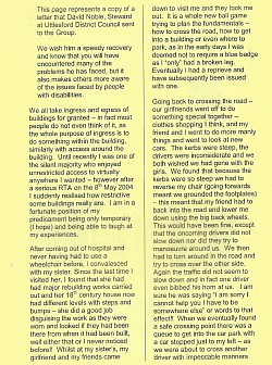 Letter sent to the UDC Disability Group